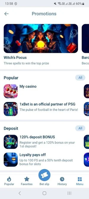 All 1xBet Egypt bonuses